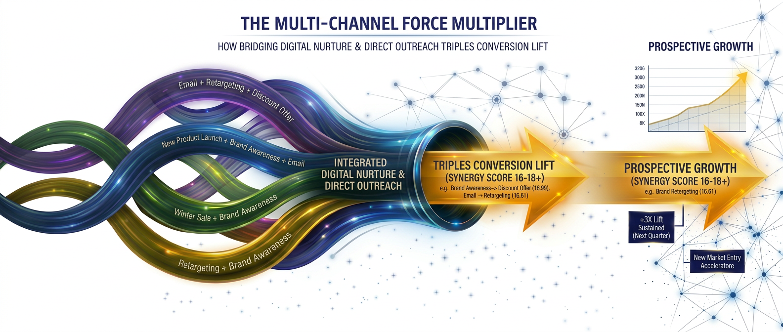 The Multi-Channel Force Multiplier: How Bridging Digital Nurture and Direct Outreach Triples Conversion Lift.