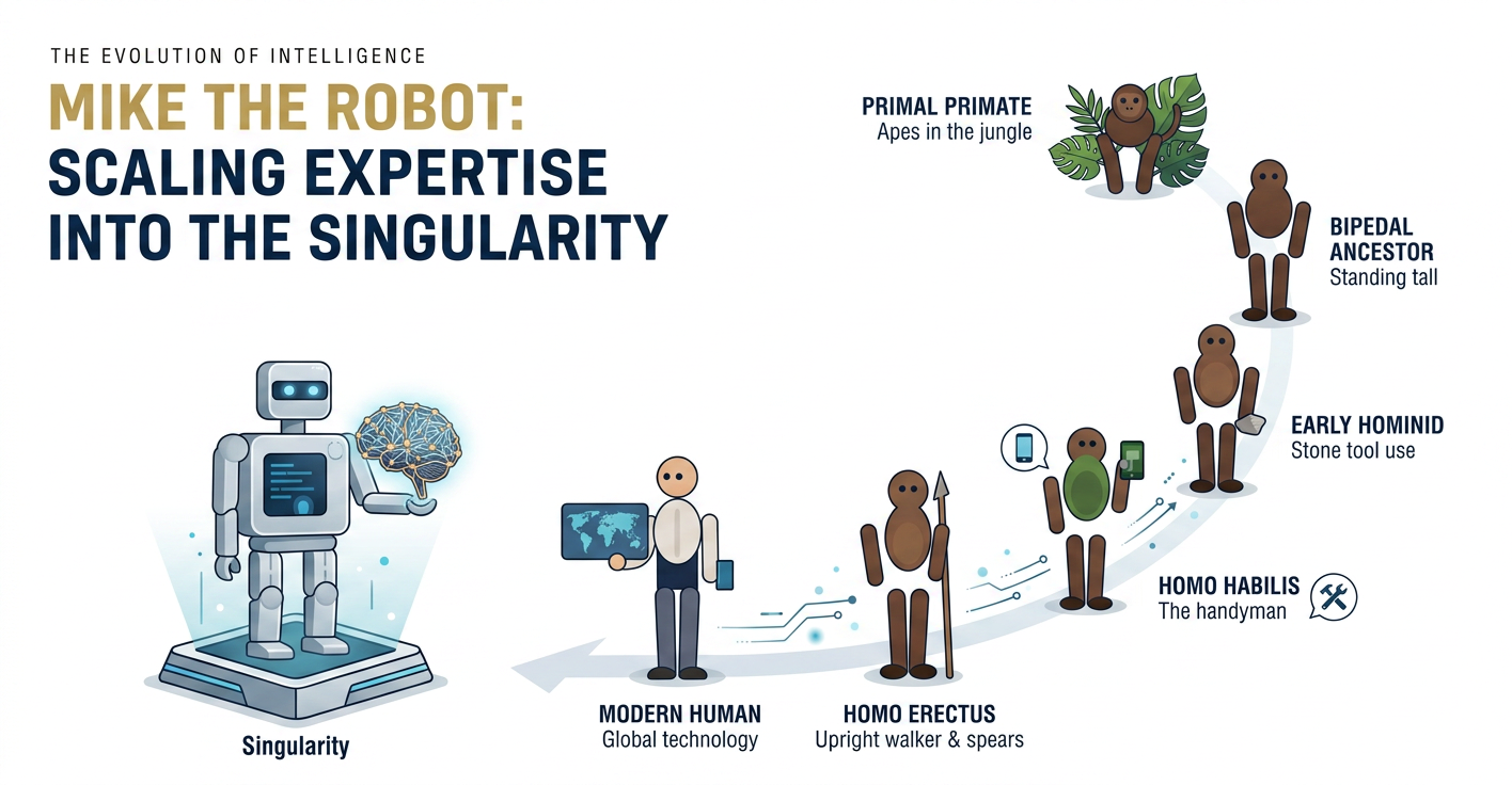 Mike The Robot: Scaling Expertise Into The Singularity